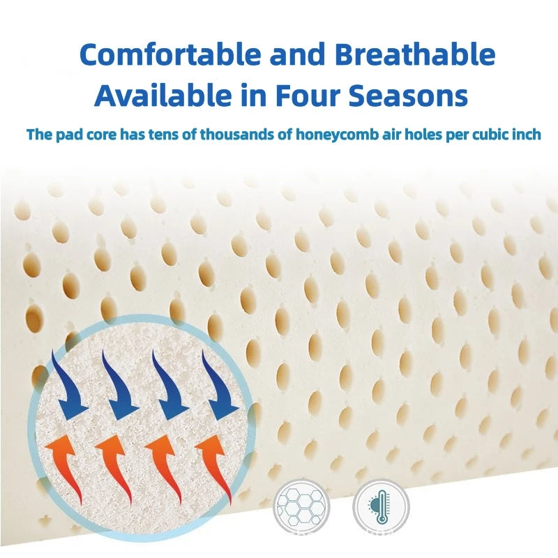 Top-Matratze aus 100 % Naturlatex, hochwertige Latexquelle, flüssig, faltbar, langsame Rückfederung, chinesische Matten mit anpassbarem Baumwollbezug