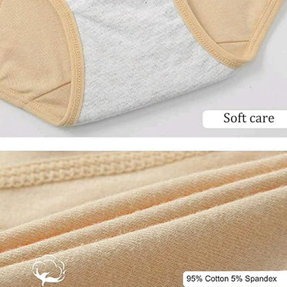 5PCS Menstrual Panties Physiological Pants Teens Breathable Leakproof Briefs Women Postpartum Underwear.