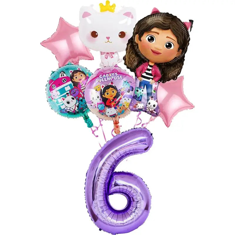 Disney Gabby Puppenhaus Geburtstag Party Dekoration Ballon Servietten Kinder Einweggeschirr Thema Party Supplies Kinder Geschenke