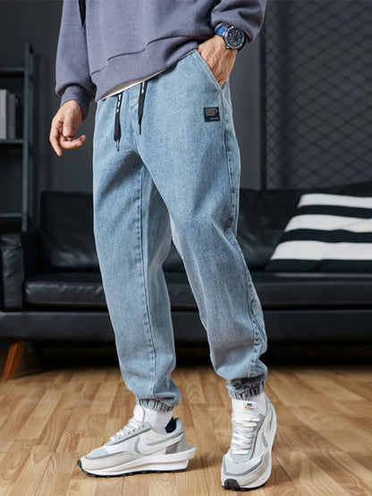 Big Size Men's Jogger Jeans 6XL 7XL 8XL Streetwear Black Blue Casual Denim Cargo Pants Stretch Cotton Taper Jeans Baggy Trousers.