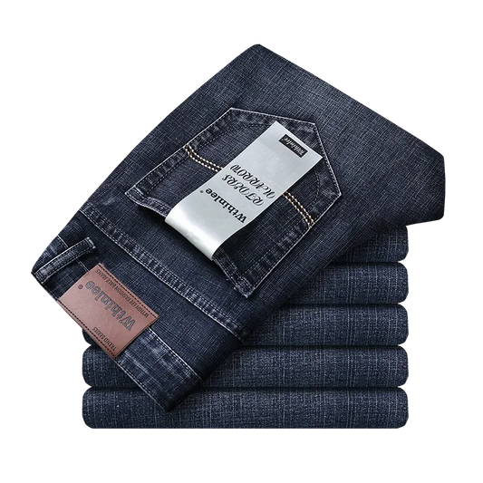 Wthinlee Neue Business männer Jeans Casual Gerade Stretch Mode Klassische Blau Schwarz Arbeit Denim Hosen Männliche Marke Kleidung