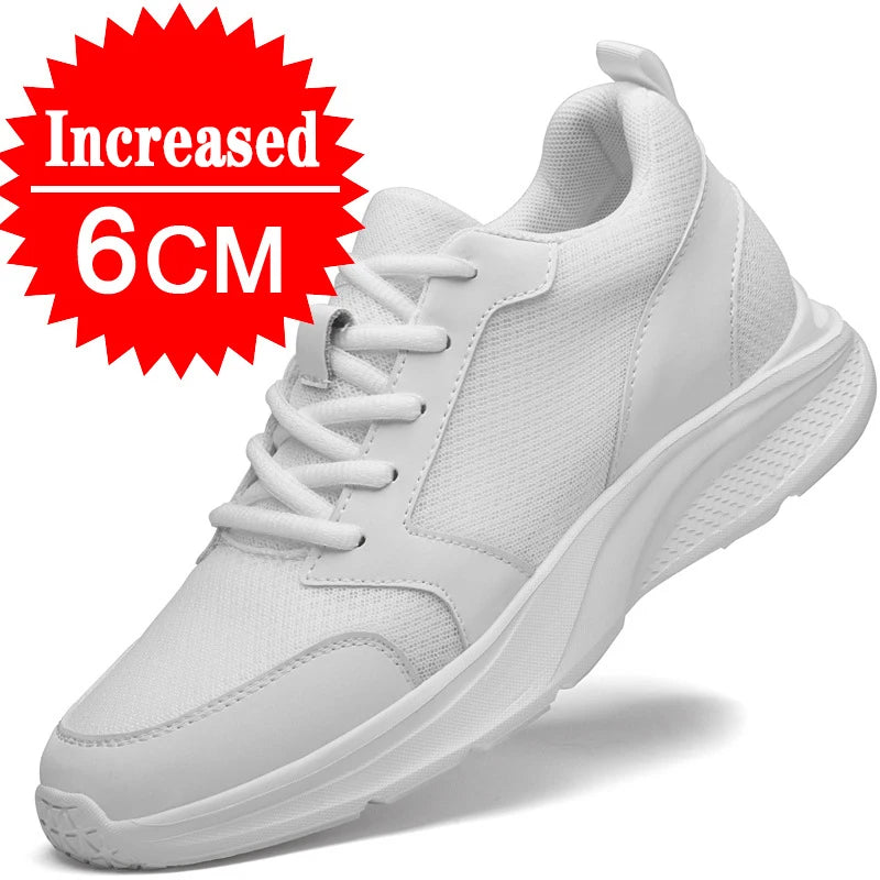Men Elevator Shoes Height Increase Sneakers Shoes for Men 10cm Sports Casual Shoes Invisible Inner Heightening Shoes for Men 8cm