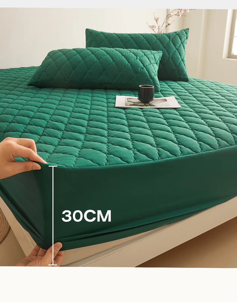 Waterproof Mattress Cover Thickened Padding Comfortable Fabric Bed Cover Bed Linen Bed Sheets Set Mattress Protector for Home.