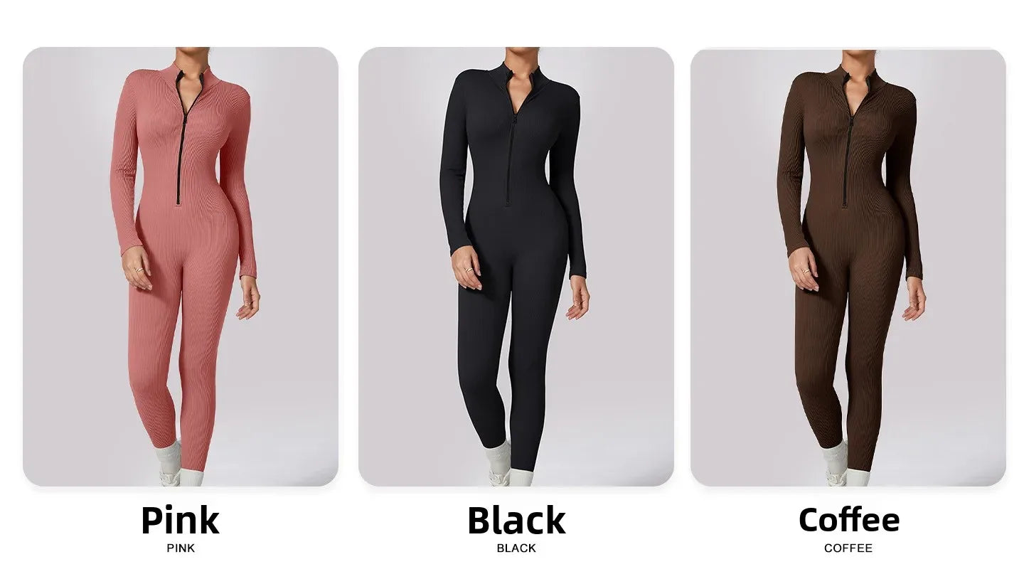 Women's Sporty Dry Fast Jumpsuit Yoga Suit Tight Dance Fitness One-Piece Clothing Set Comfortable Breathable Gymwear.