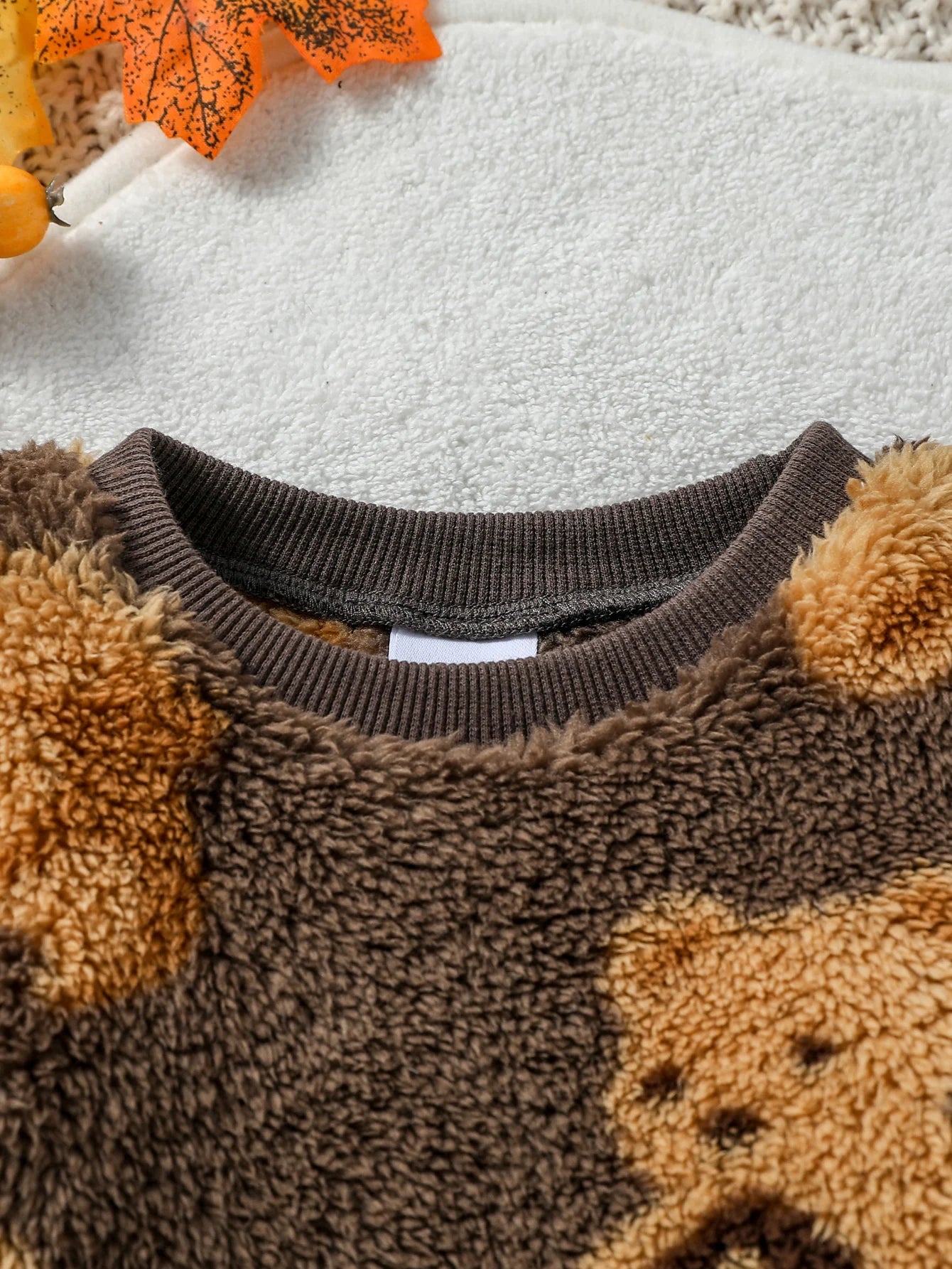 2024 neue Stil 6M-3Y Baby Unisex 2 stück Säuglings/Kleinkind Winter Niedlichen Kleinen Bären Plüsch Pullover Hosen Casual set.