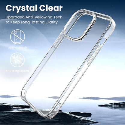 Hybrid Acrylic Airbag Shockproof Case For iPhone 16 15 14 13 12 11 Pro Max Plus Mini Clear Hard Back Cover Silicone Soft Shell.
