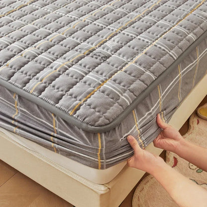 3pcs set Bed Cover Cute Quilted Mattress Cover Soft Skin-friendly Printed Bed Fitted Sheet 1pc mattress cover+2pcs pillowcase