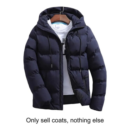 Fashion Parkas Men Winter Overcoat Thick Puffer Jacket Men Winter Coat Casual Jacket Warm Hooded Outwear Keep Warm Men Jacket.
