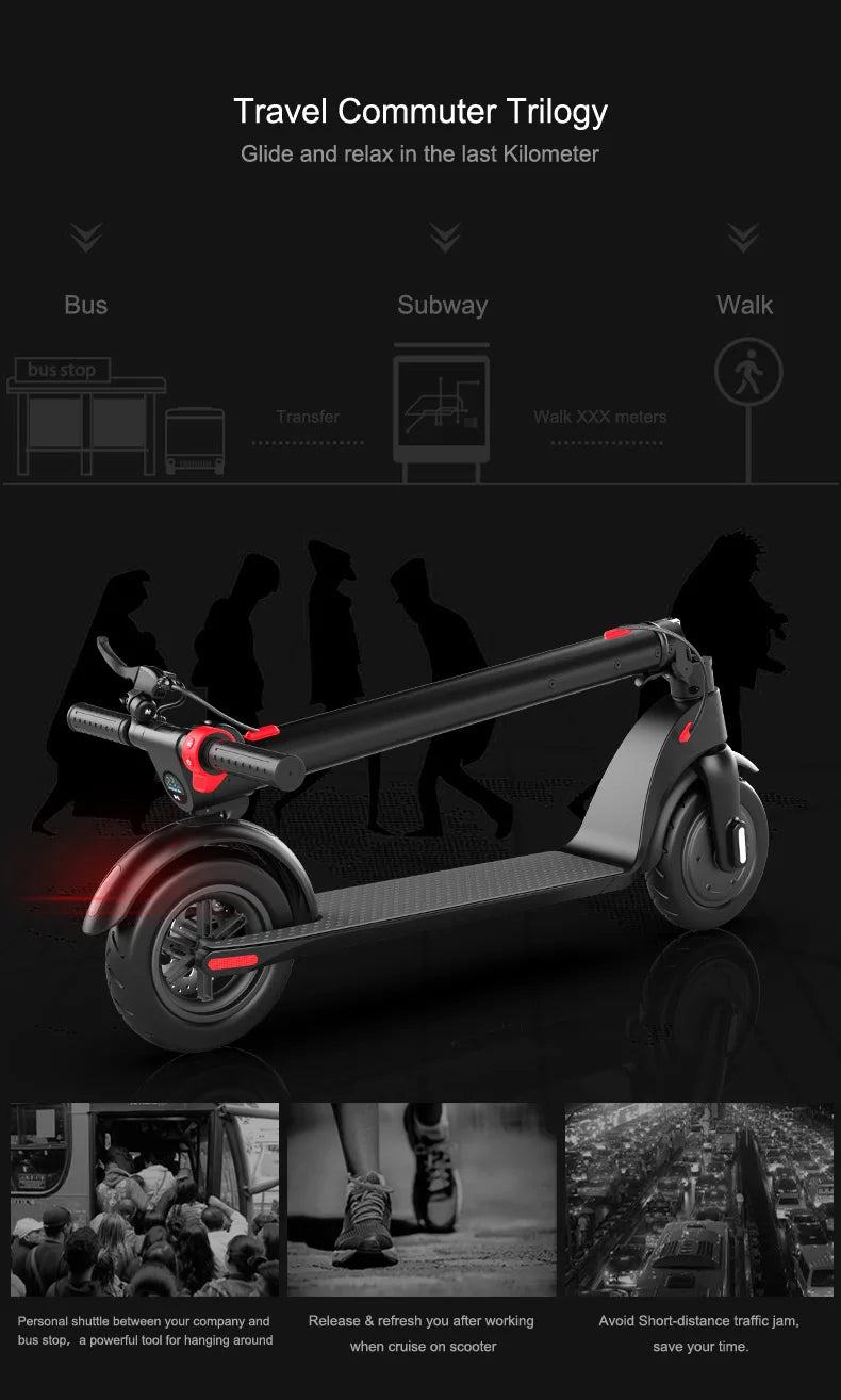 Alnsoor X7 Folding Electric Scooter 350W 36V5Ah 8.5-inch Tire Lightweight E-Scooter Adult Urban Commuting EScooter.