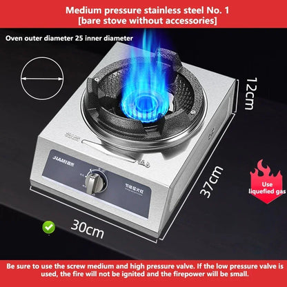 Furious Fire Stove Commercial Single Stove Liquefied Gas Stove Stir-frying High pressure stove stainless steel desktop gas stove