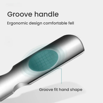 Double-sided nail file, stainless steel nail trimming, foot care and beauty, professional finger nail care tool.