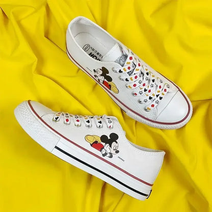 Disney cartoon canvas Stitch Couple shoes girls summer new Korean fashion wild Mickey mouse children canvas sneakers size 34-44.
