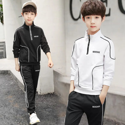 Spring Autumn Teenager Boys Clothing Sets Child Fashion Letter Sweatshirt + Pants 2Pcs Kids Tracksuit 4 5 6 7 8 9 10 11 12 Years.