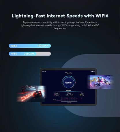 Cubot TAB 60, 2024 New Android Tablet, Octa-Core, 8GB RAM (4GB+4GB), 128GB ROM, 10.1-Inch HD+ Screen, 6000mAh, OTG, WiFi 6.