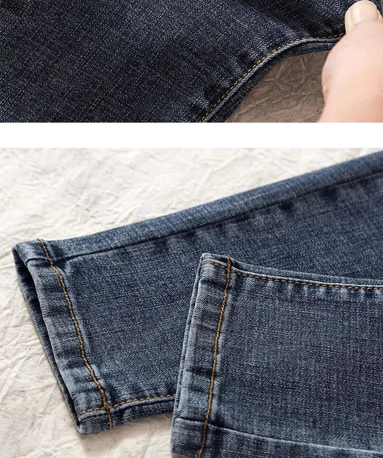 High Waist Nine-Tenths Women's Skinny Jeans Elastic Slimming Fashionable Spring Autumn New Style Small Foot Tight Pants