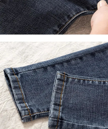 High Waist Nine-Tenths Women's Skinny Jeans Elastic Slimming Fashionable Spring Autumn New Style Small Foot Tight Pants