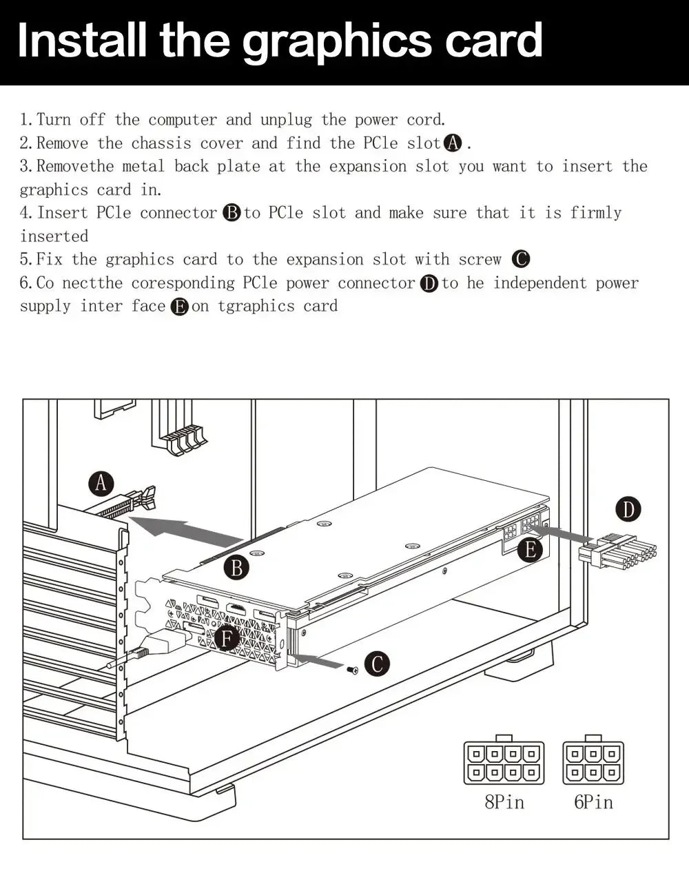 MLLSE Graphics Card RX 5500 8gb Placa De Video Gaming 7NM 128bit GDDR6 8Pin PCI Express 4.0 x 8 1717MHz DP*3 Desktop.
