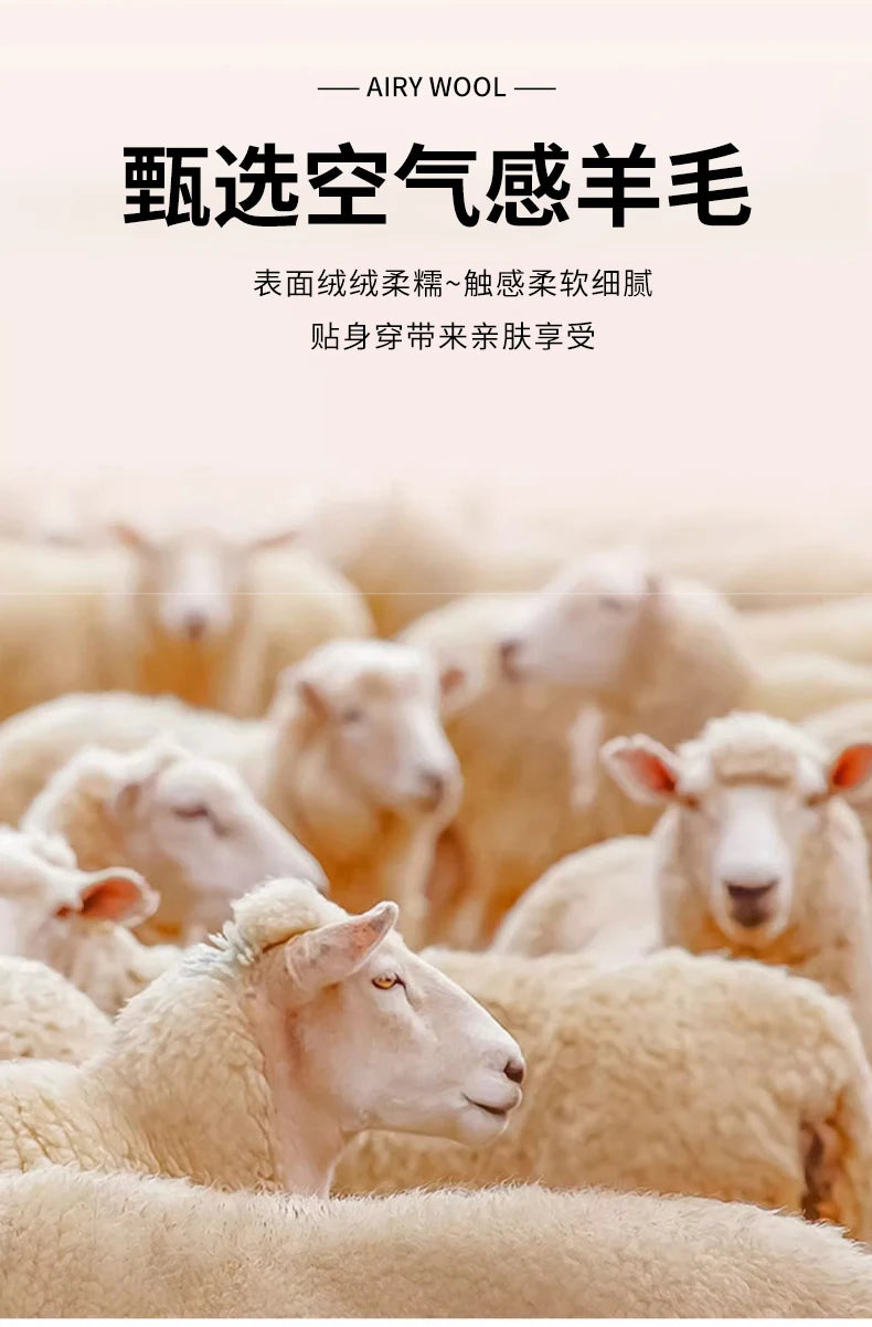 Men 100% Merino Wool Sweater Turtleneck Knitted Pullover Cashmere Warm Solid Color Clothes Business Bottoming Tops Autumn Winter.