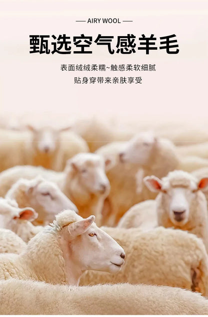 Men 100% Merino Wool Sweater Turtleneck Knitted Pullover Cashmere Warm Solid Color Clothes Business Bottoming Tops Autumn Winter.