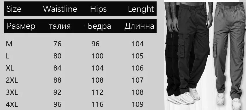 Men's Cargo Pants Sweatpants Outdoor Loose Straight Long Trousers Summer Casual Multi-Pocket Durable Workwear Male Trousers.