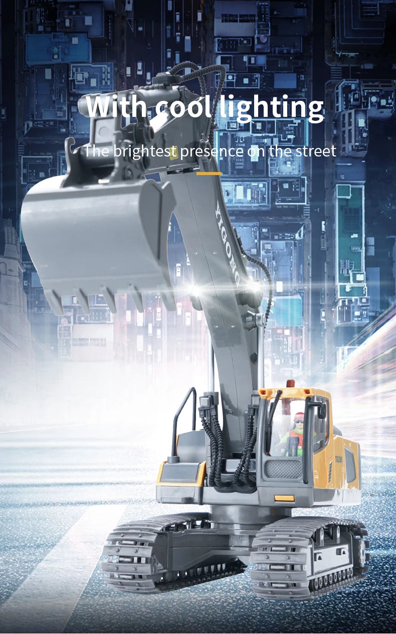 RC Excavator 1:20 Remote Control Truck 2.4G RC Crawler Engineering Vehicle Truck Radio Control Children's Day Christmas Gifts.