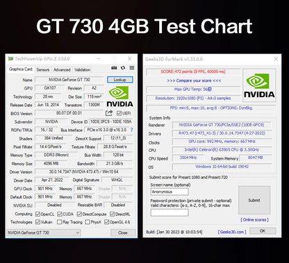 MLLSE GT 730 4GB GT 740 4GB Graphics Card GDDR3 128Bit DVI VGA PCI-E 3.0 Geforce GPU Gt 730 Gaming Video Card Placa De Video.