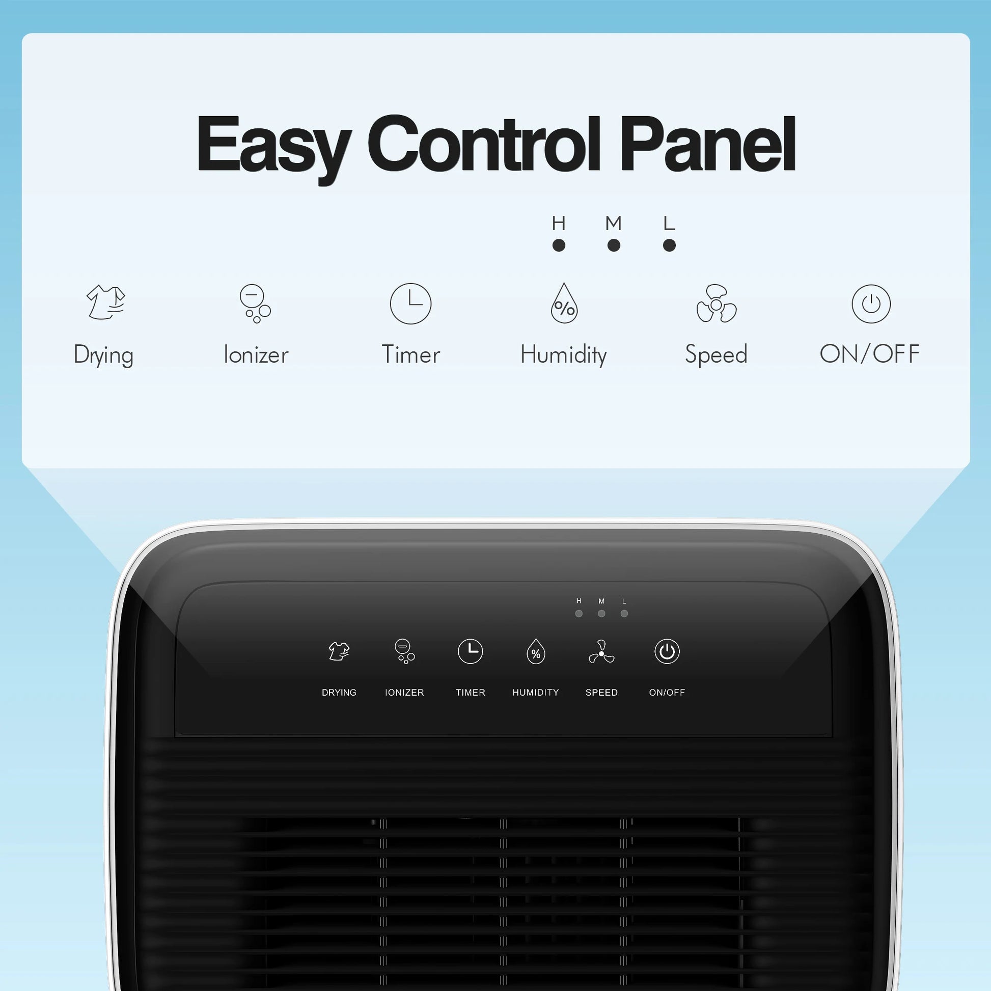 Dehumidifier 20 L, Dehumidifier Cellar Rooms with Digital Display, 24H Timer, Automatic Defrosting, Dry Clothes, Continuous Drai.