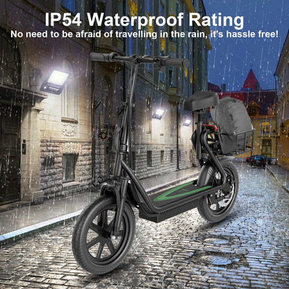 AOVOPRO EB1/EB1 PLUS 500W Electric Scooter 54.6V10.4Ah/22.5Ah Large Capacity Battery 45/100KM Long Range 35km/h 14Inch EScooter