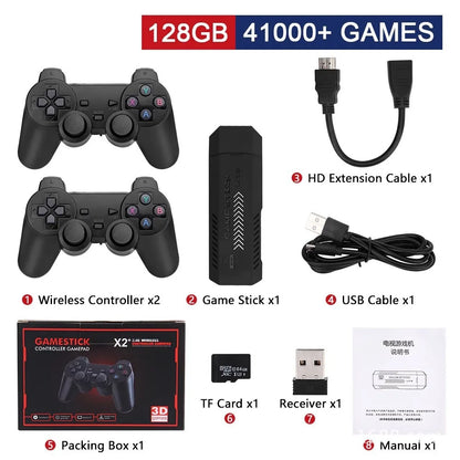 X2 Plus 256G 128G 64G GD10 Pro 4K Game Player 3D HD Retro Video Game Console Wireless Controller TV 50 Emulator For Kids Gifts.
