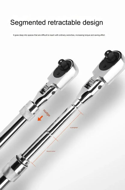 1/4 1/2 3/8 72-Zahn-Ratschenschlüssel aus Kohlenstoffstahl, automatischer Schnellspannschlüssel, multifunktionales Handwerkzeug