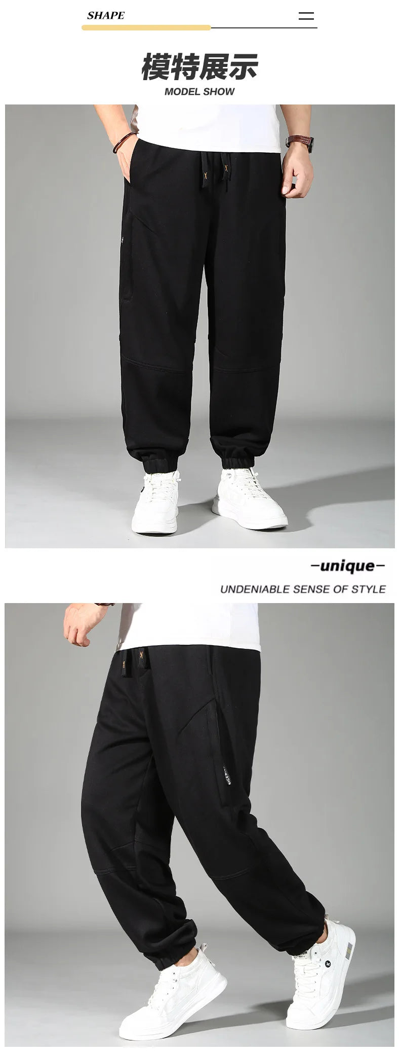 Extra Big Size Men's Pants Elastic Waist Loose Fit Jogger Male Spring Plus Large Sweatpant Fat 12XL Baggy Sport Trouser 10XL 9XL.