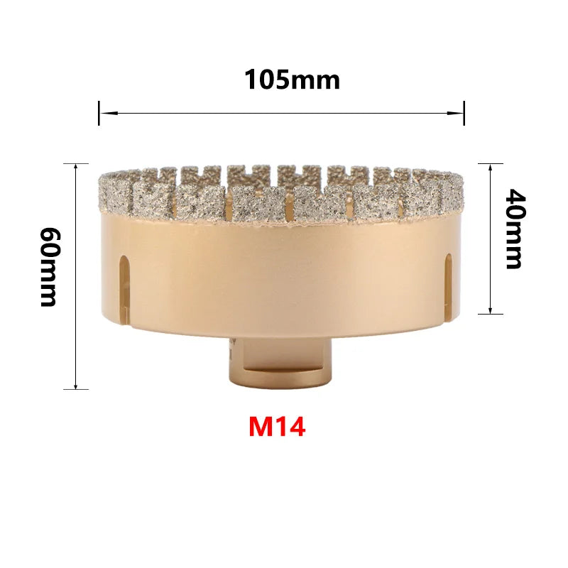6mm-120mm M14 Gewinde Gelötete Diamantkernbohrer Lochsäge Keramikfliesen Granit Marmor Lochöffner Werkzeuge Trockenbohrer