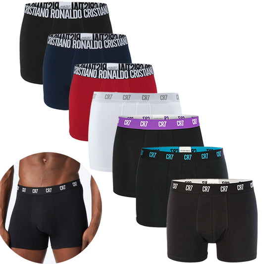 CRIIS SEVEN 7 Boxershorts für Herren, Cristiano Ronaldo, Basic-Unterwäsche aus Baumwolle, Herren-Badehose, Turnhose, bequeme Unterhose