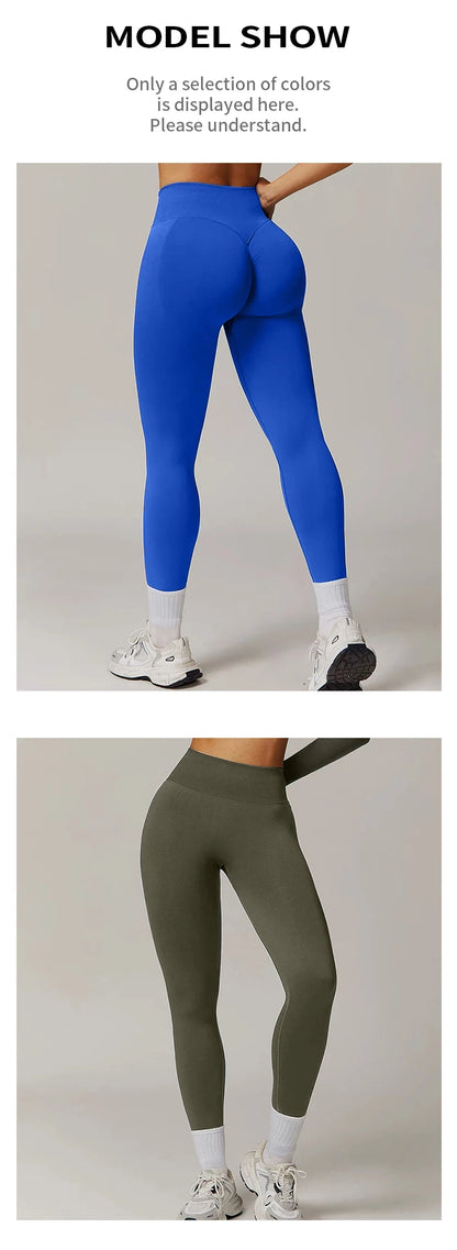 Women's High Waist Yoga Leggings Seamless High Stretchy Butt Lifting Breathable Sports Pants for Women Gym Leggings.