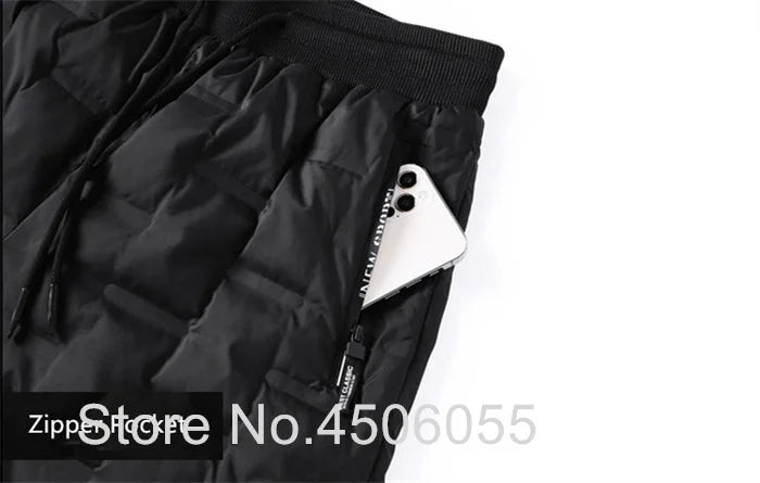 Winter Duck Down Pants Men Outdoor 8XL 7XL 6XL Plus Size Warm Padded Thicken Waterproof Thermal Trousers Windproof Male Jogger