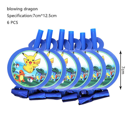 Pokemon Geburtstag Party Dekoration Neue Ligntning Pikachu Ballon Kid Event Liefert Einweg Geschirr Banner Hintergrund Platte