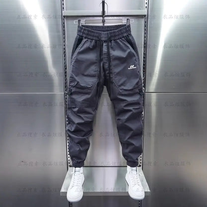 Multi-Pocket Cargo Hosen Einfarbig Casual Harem Bleistift Hosen Outdoor Jogging Jogginghose Luxus Marke männer Kleidung