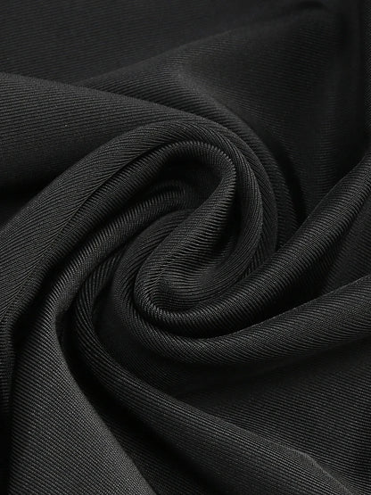 Sexy Deep V Neck Sparkly Diamonds Design Jumpsuit Women Long Sleeve Draped Wide Leg Jumpsuit Elegant Evening Club Costume Runway