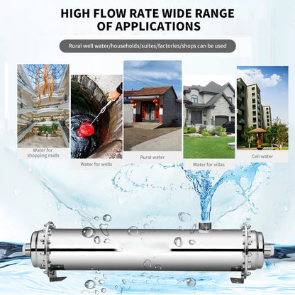 DIVEDEER Under-sink Water Purifier Central Whole-house High-flow Yellow Mud Water Tap Water Pipeline Filter Water Purifier.