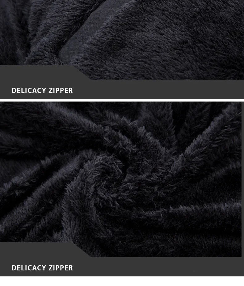 Male Solid Cotton Outwear Coats Men's Thick Fleece Winter Jacket Fashion Fur Hooded Warm Cooton Parka Windbreaker Plus Size 6XL.