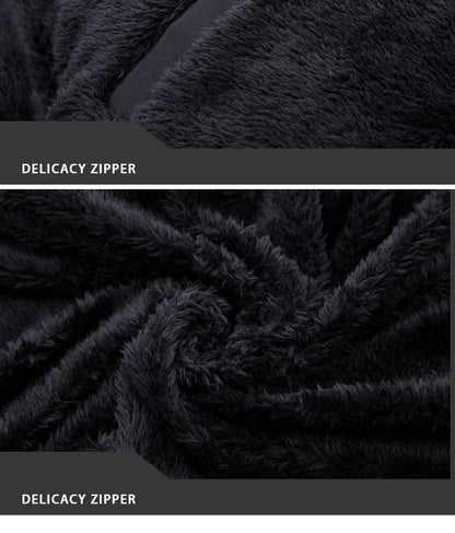 Male Solid Cotton Outwear Coats Men's Thick Fleece Winter Jacket Fashion Fur Hooded Warm Cooton Parka Windbreaker Plus Size 6XL.