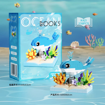 Marine Animals Micro Particle Building Blocks Toys for Children 6 to 10 Years Animal Diy Assembled Toys Puzzle Games Child Gifts