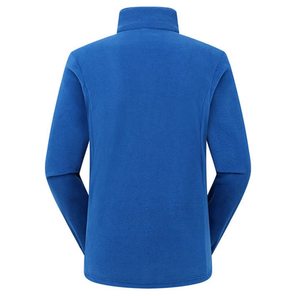 Soft Polar Fleece Jacket with Pockets Lightweight Outdoor Recreation Full Zip Coat.