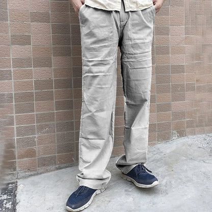 Men's Pants Loose Cool Casual Long Pants Elastic Waist Long Pant Casual Large Size Streetwear Lightweight Trousers.