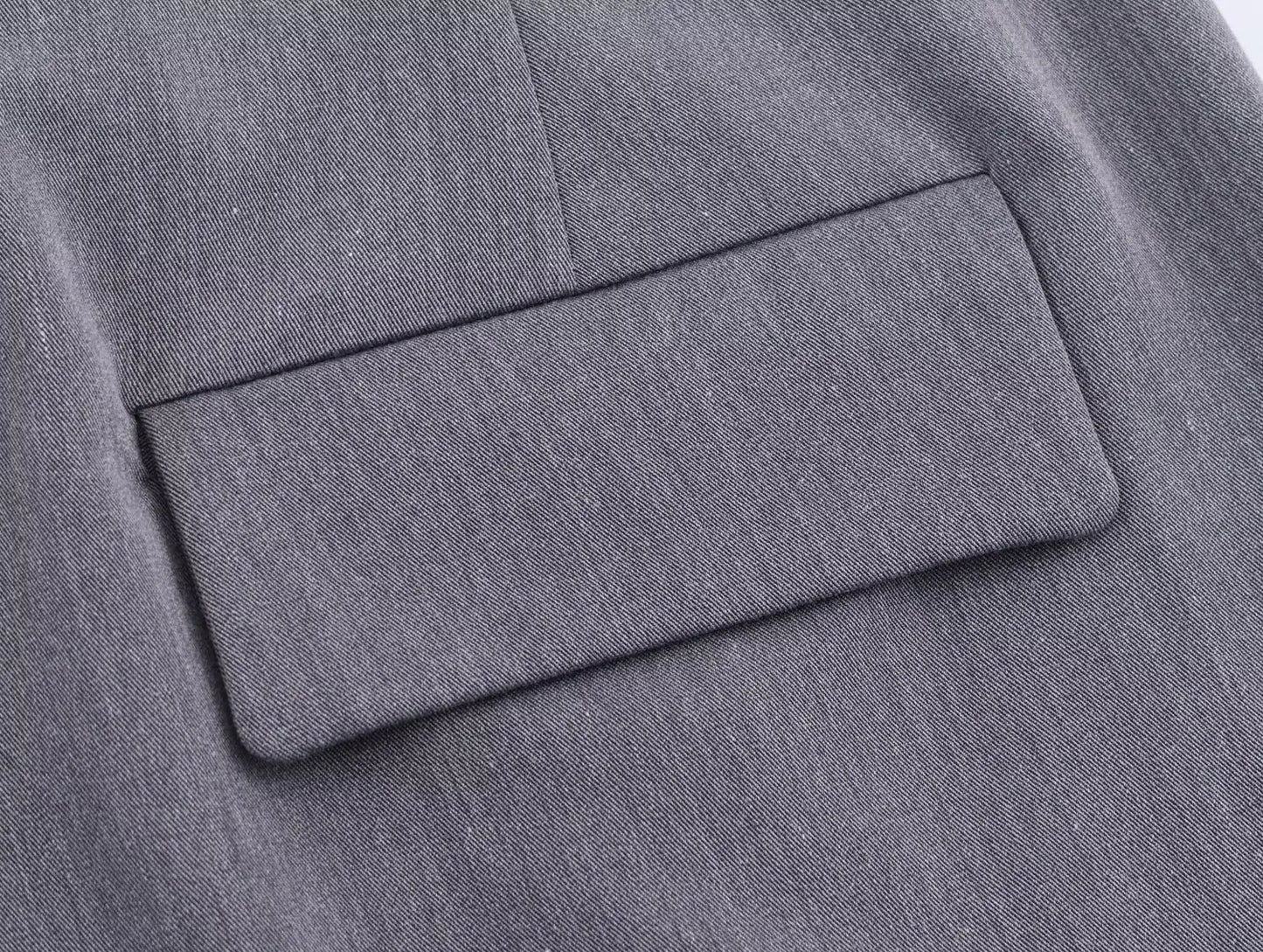 HH Frau Mode Vielseitige Lange Ärmel Zweireiher Tasche Dekoration Blazer + High Street Casual Pendeln Hose 2-teiliges Set