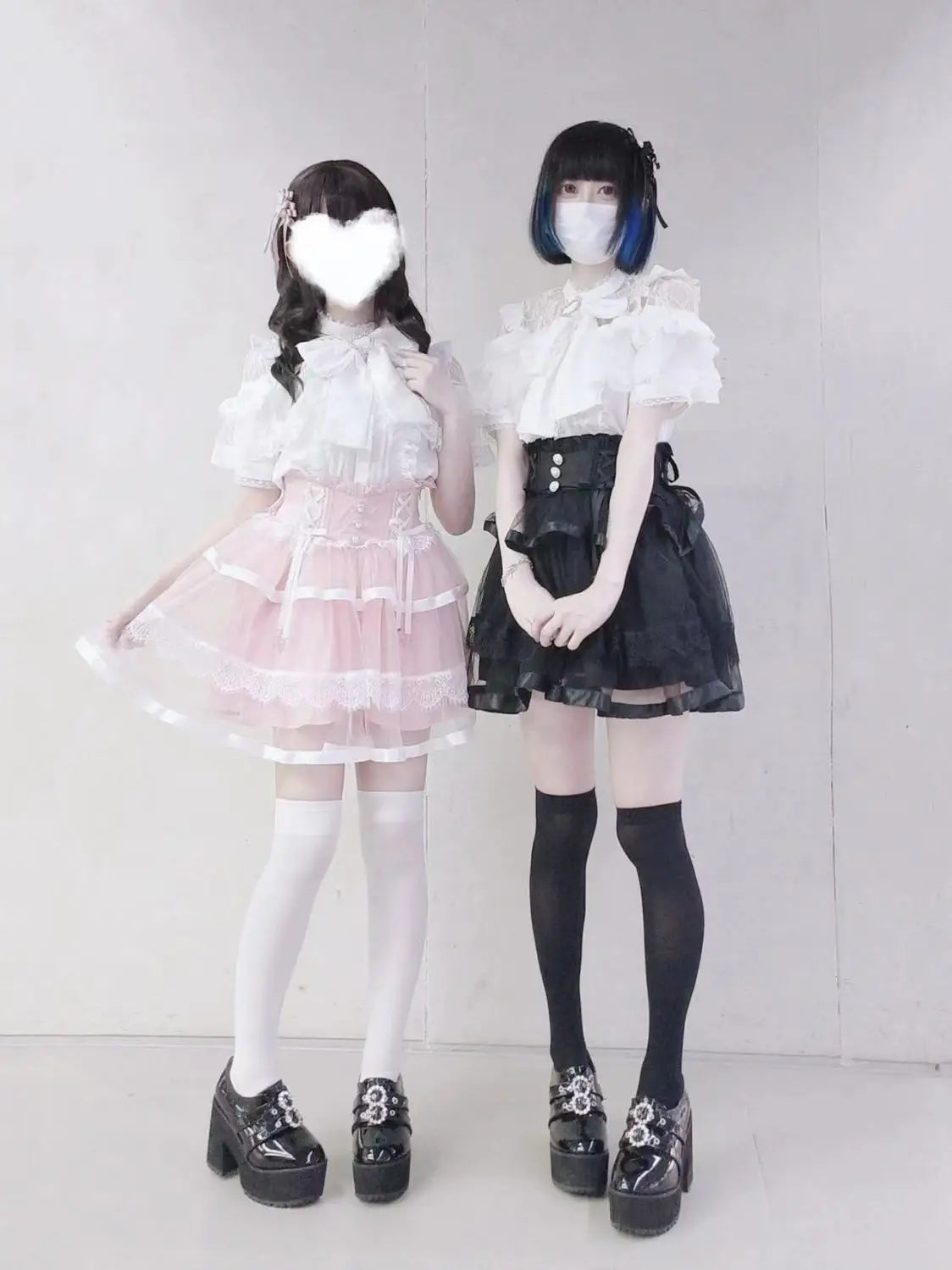 Japanese Mine Lolita Bow Shirt Subcultural Shirts Female Cute Black and White Lace Long-sleeved Short-sleeved Blouse Women.