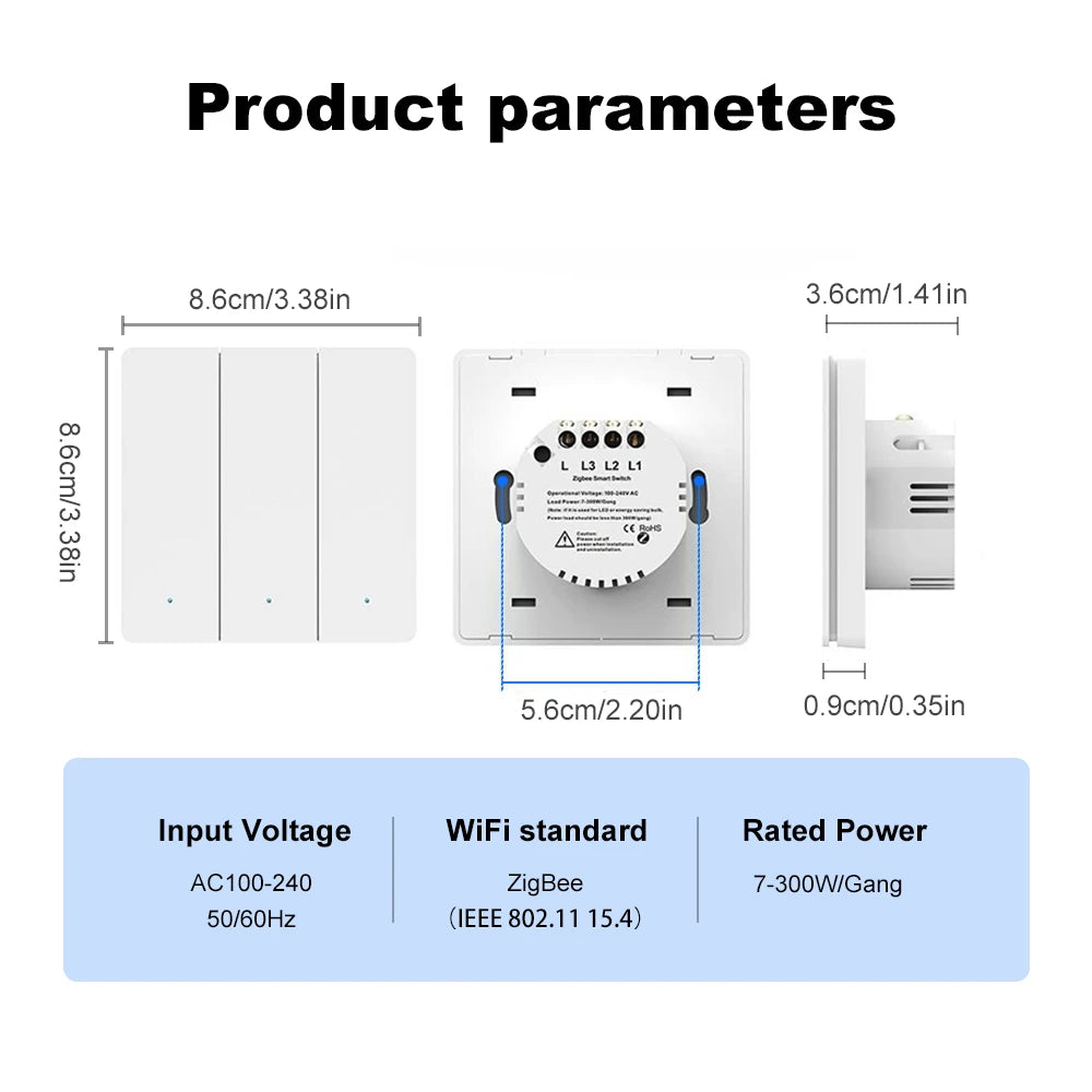 Tuya zigbee 3,0 smart life eu taster lichtsc halter kein neutraler kabel kein kondensator bedarf unterstützung alexa google home yandex alice.