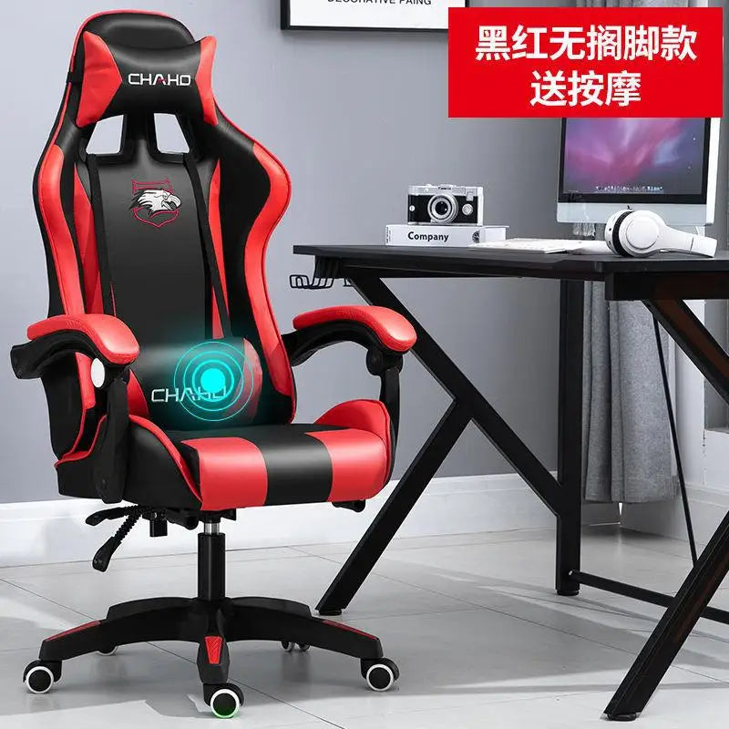 WCG Gaming Stuhl Computer Stuhl Hochwertiger Gaming Stuhl Leder Internet LOL Internet Cafe Racing Stuhl Bürostuhl Gamer Neu