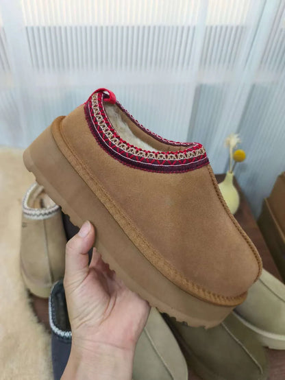 Snow boots for women - Women's wool leather boots - Winter warm fur boots - High-quality premium snow boots - 2025 model.