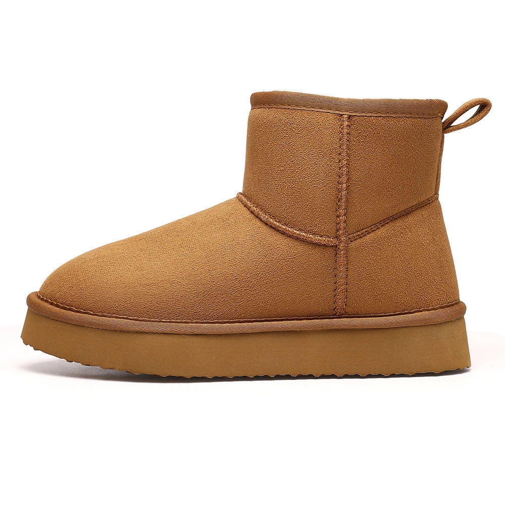 Evshine Memory Foam Ankle Boot Trending Shoes For Women Waterproof Women Snow Boots Female Snow Boots Suede Winter Warm Boots.